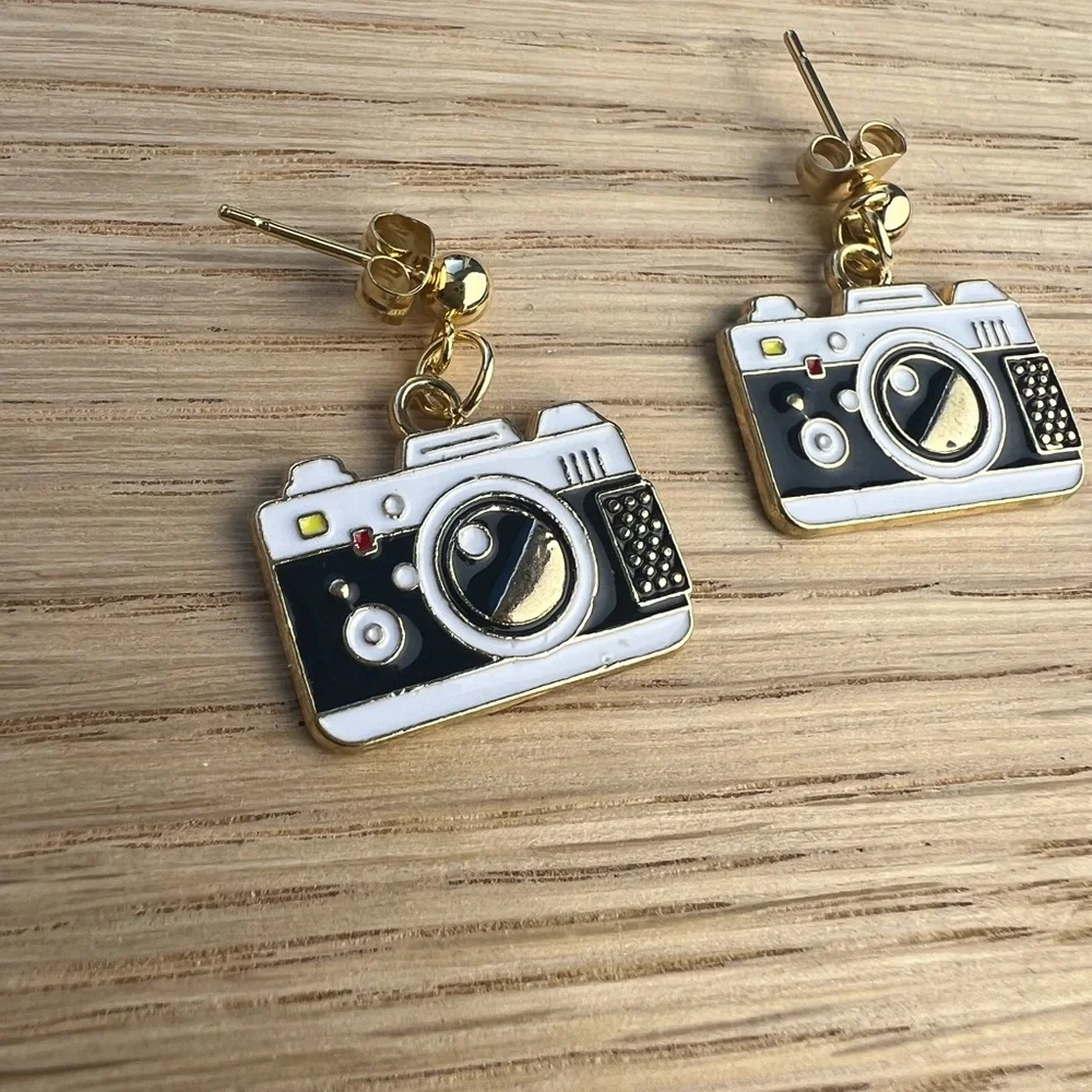 Retro Camera Earrings